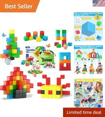 48PCS Magnetic Blocks for Toddlers Outdoor Toys Easter Gifts, Large Magnetic …