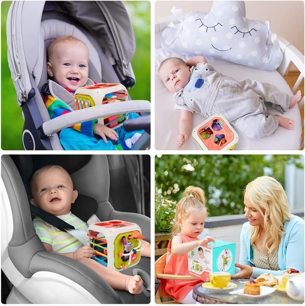 Montessori Educational Baby Activity Cube Shape Sorter Learning Toy