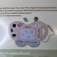 NIB Wood Toy Little Town Wooden Magnetic Drawing Board Butterfly w/Accessories