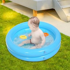 2 Sets Inflatable Baby Pool Small Round Boys and Girls Swimming Pool for