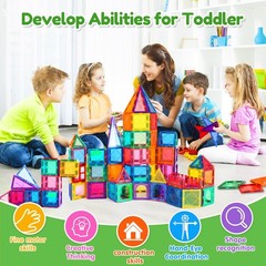 NVHH Magnetic Tiles for Kids Ages 3-5 4-8 Magnetic Blocks Creative Toys