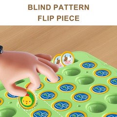Colorful Cartoon Strategy Game Flip Chess Board Toy for Kids Family Fun Night