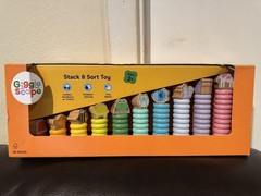 Stack & Sort Toy Gigglescape Wood, Baby Toddler Learning Developmental Toys