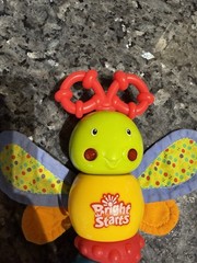 Bright Starts Twisty Bug dragonfly butterfly take along baby toy rattle lights