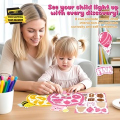 Montessori Color Sorting Toys for Toddlers 2-4,Fine Motor Toys for Toddlers 3-4,