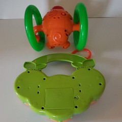 Bright Starts Jungle Musical Drum Toy & Monkey Roller Set Multicolor