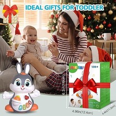 Easter Bunny Musical Toy for 1 +Year Old, Baby Crawling Toys 6 to 12 Months,…