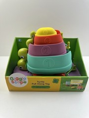 Gigglescape Turtle Pull Along Toy Silicone Fine Motor Skills For Age 18+ Months