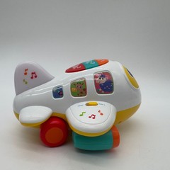 HuiLe Toys Musical Learning Airplane Push Toy Lights Sounds Tested w/ Batteries