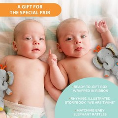 Baby Gift Set for Twins Newborn & Infant – 3-Piece, Multicolor – Rhyming Baby…