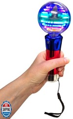 Zugar Land Light-Up Star Magic Spinning Ball Flashing Toy Wand (7.5″) 3 AAA B