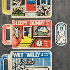 VTG J&J Baby Bear, Sleepy Bunny, & Wet Willy Vinyl Bath Book ‘82/‘83 (Lot Of 3)