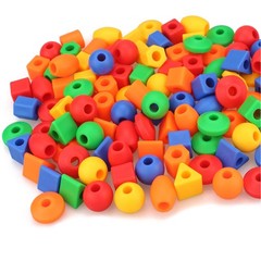 Lacing Beads for Toddlers (60 Stringing Beads,4 Strings) -Educational Montess…