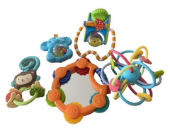 Developmental Baby Toys lot of 5 Fisher Price Manhattan Toy and Others 0-12 Mos