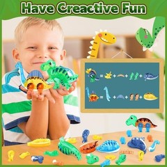 Dinosaur Toys Magnetic Tiles 3D Movable Dinos for Kids 3-5 5-7 Toddler Outdoo…