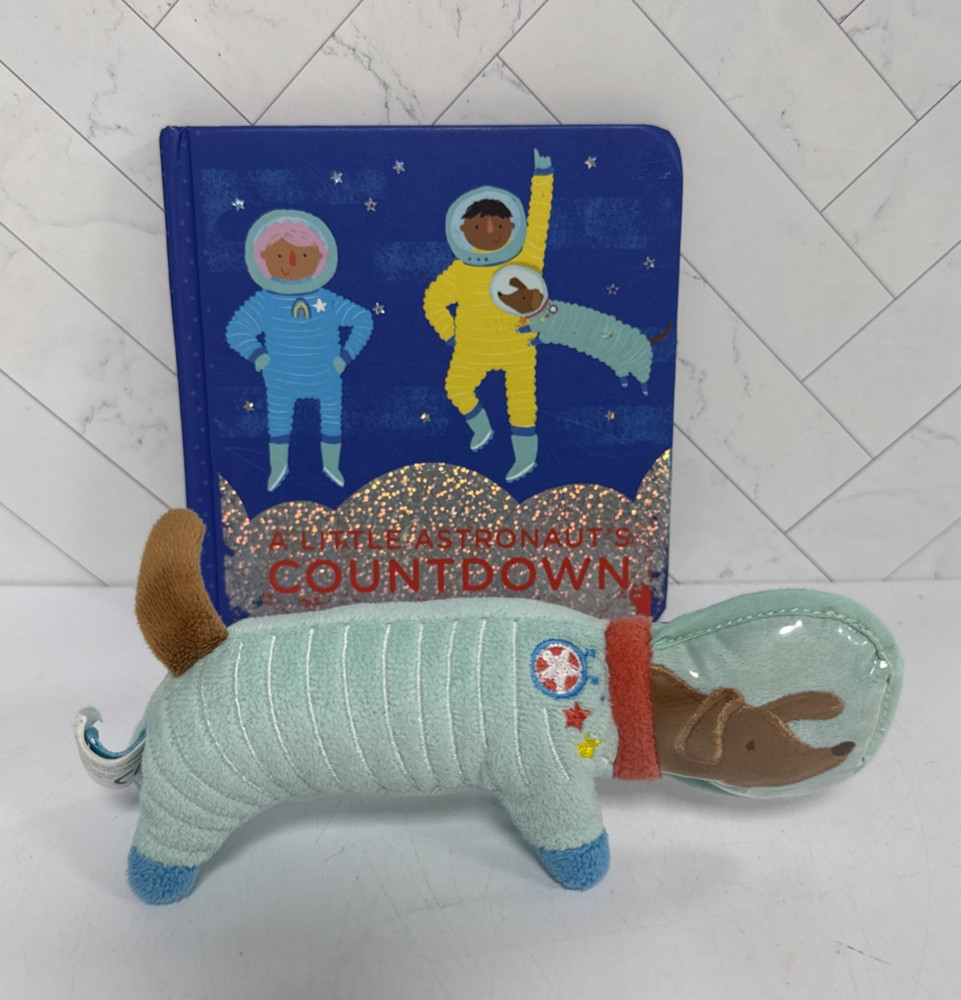 Manhattan Toy Company Space Gift Set Space Dachshund Dog Mini Plush & Board Book