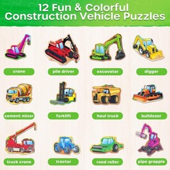 Magnetic Puzzles for Toddlers 3-5, Toddler Travel Toys Construction Toys Exca…