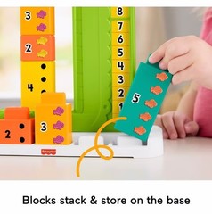 Fisher Price Adding Alligator Preschool Educational Toy with Stacking Blocks
