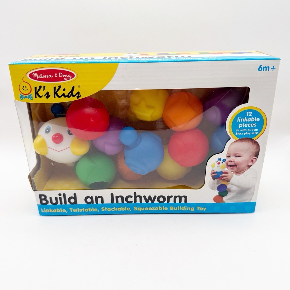 Melissa & Doug Build An Inchworm Snap Beads Caterpillar Infant Developmental Toy