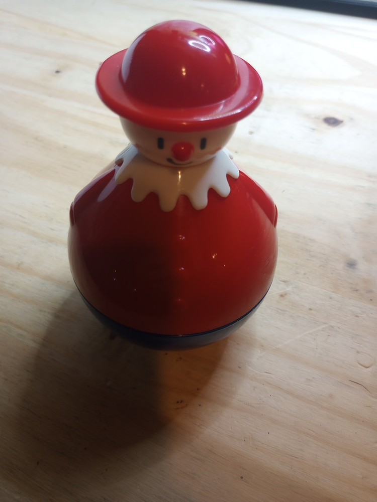 Rare Bobber Roly Poly Chiming Clown Baby Toy Vintage Discovery Toys Clown Cute