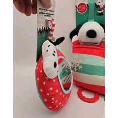 Peanuts Snoopy Baby Holiday Toy Bundle Pull Down Toy & On-The-Go Mirror New