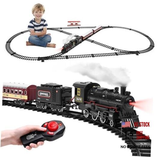 Train Set for Kids,Remote Control Locomotive Engine Under Christmas