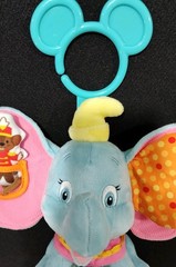 9″ Disney Baby Dumbo Activity Crib Toy Plush Stuffed Rattle Crinkle Teether