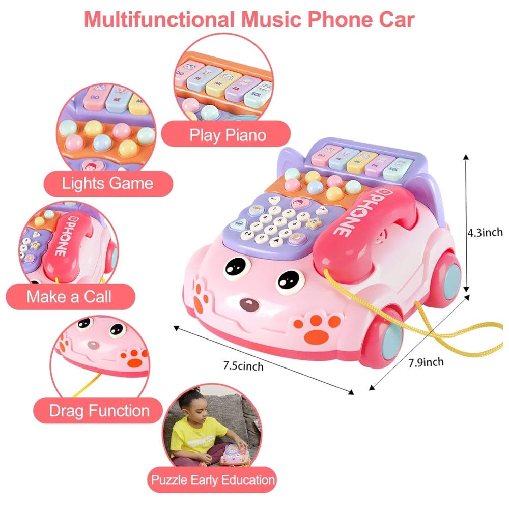 Kids Interactive Cell Phone Toy Girl Gift Game