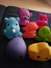 Infantino Bath Tub Toys Mixed Lot of 12 Rubber Plastic Toys 4″