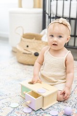 Montessori Wooden Shape Sorter & Stacking Toy for Fine Motor and Cognitive Skill