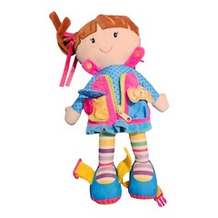 Dressy Friends Belle Educational Soft Body Doll June Garden 15″ Zipper Button