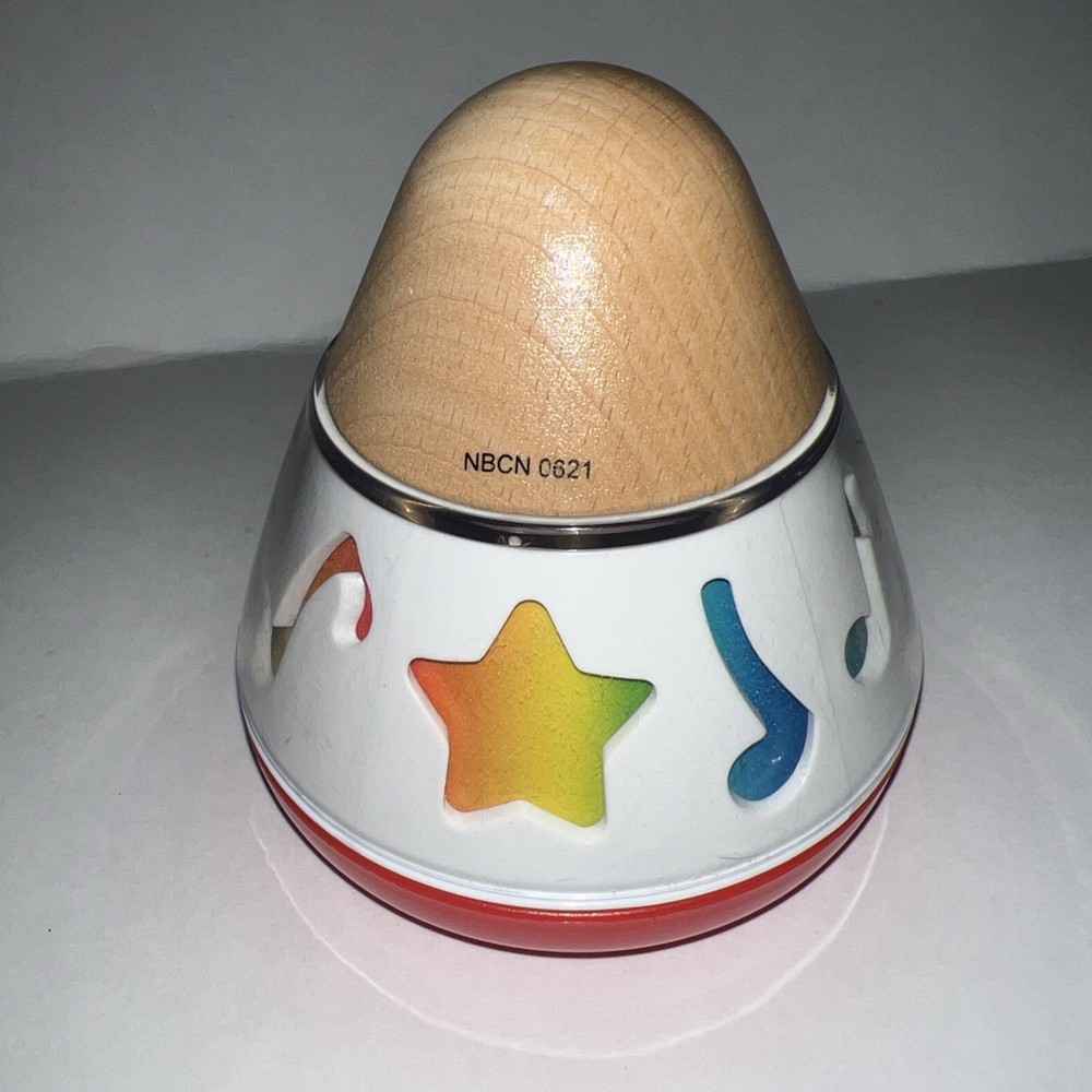 Rotating HAPE Spin & Play Baby Music Box for Newborns Notes Star Color Wood Used