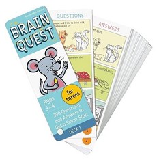 Brain Quest for Threes 300 Questions Ages 3-4 New sealed shapes colors letters