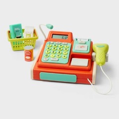Cash Register Set Educational Toy, Pretend Shopping Accessories, Play Money