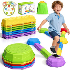 Balance Beams Stepping Stones for Kids 3-5, Obstacle Courses Toys | Toddlers Sen