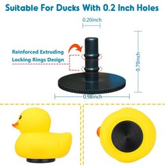 10Pcs Duck Plug – Rubber Mount,Flock Locker 0.97in*0.98in, Black