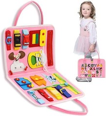 Montessori Toy Game For Toddler Sensory Activity Busy Board Motor Skill Travel