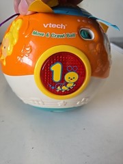 VTech Move and Crawl Ball Educational Rolling Baby Interactive Toy Works Cf
