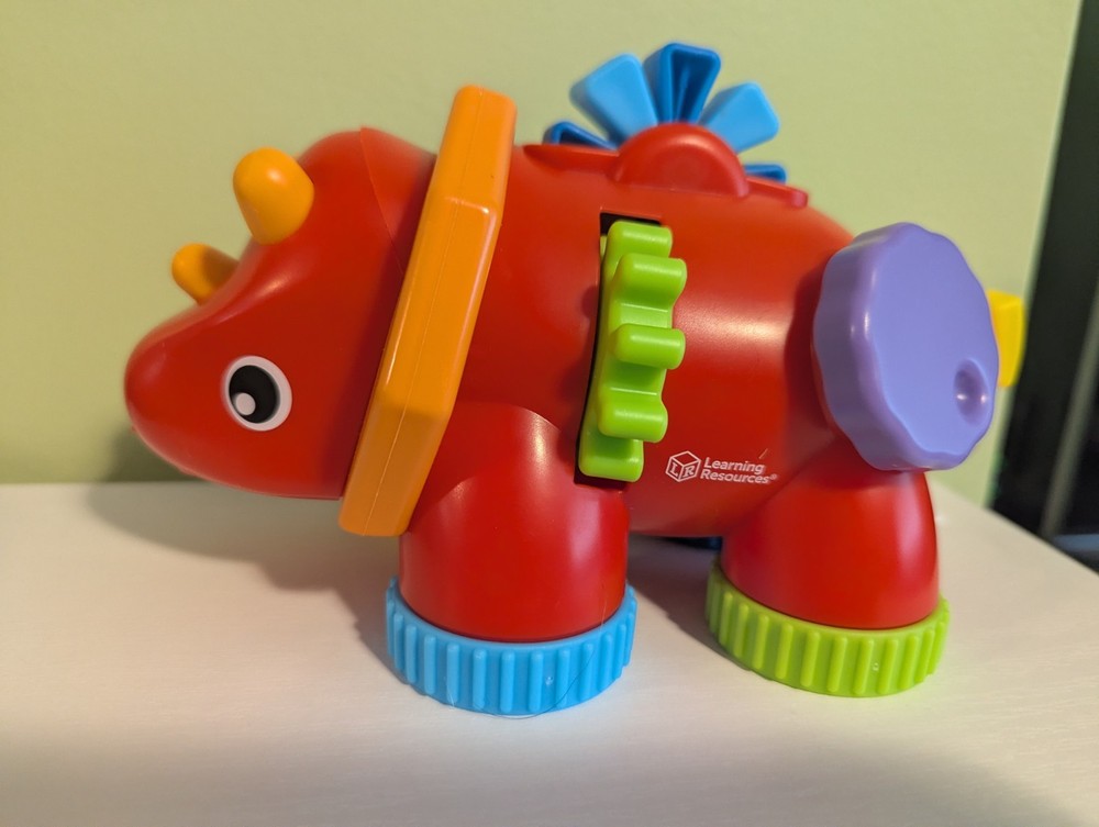 Learning Resources Tracy the Fidget Triceratops – Toddler Montessori Toys