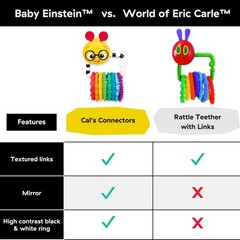 Baby Einstein Cals Connectors Sensory Toy with Textured Links, Ages 0+ Months