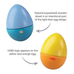 Fun with Sounds Wooden Eggs – 5 Acoustic Sounds, Made in Germany, Kids Musica…