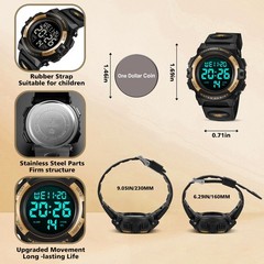 Kids Watch, Boys Watch Ages 3-15, Kids Digital Sport Outdoor Analog Watch LED…