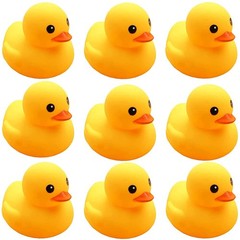 CICITOYWO Yellow Rubber Ducks, 10pcs Preschool Bath Toys Small,