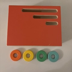Lovevery Count And Slide Ring Chute The Realist #2 Box With Rings Wooden Toy
