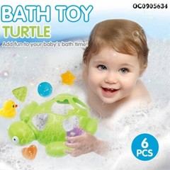 Turtle Baby Shape Sorter Toy with 6 Colorful Blocks, Sorting & Matching Puzzle