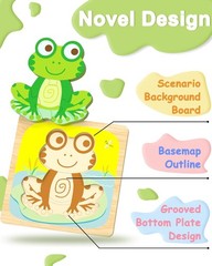 Exciting 6 Pack Wooden Animal Puzzles for Fun Learning – Safe for Toddlers