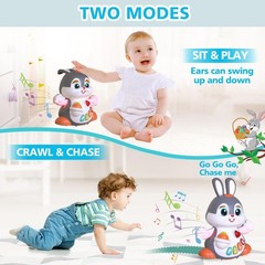 Easter Bunny Musical Toy for 1 +Year Old, Baby Crawling Toys 6 to 12 Months,…