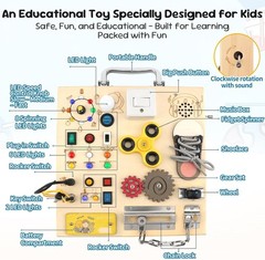 Interactive Montessori Busy Board for Kids: Engaging Cognitive Development Toy
