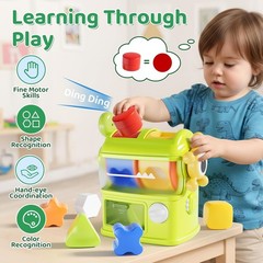 Montessori Shape Sorter Learning Toys for 1 Years Old, Baby Toys 12-18 Months wi