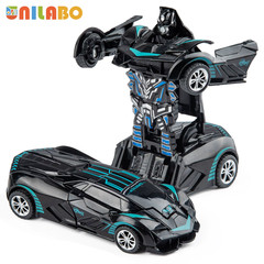 Transformable Robot Sports Car Toys Educational Kids Colorful Model Vehicle